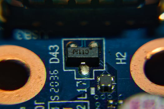 a close up of a computer motherboard photo