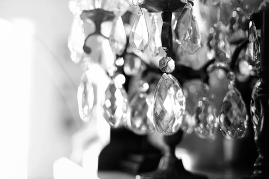 Chrystal chandelier close up photo
