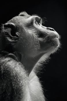 portrait studio photograph of monkey photo