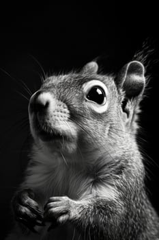 portrait studio photograph of squirrel photo