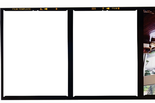 Medium format color film frame.With white space.text space. photo
