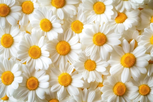 A charming display of daisies creates a fresh, sunny background. photo