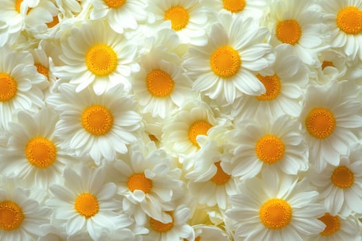 A charming display of daisies creates a fresh, sunny background. photo