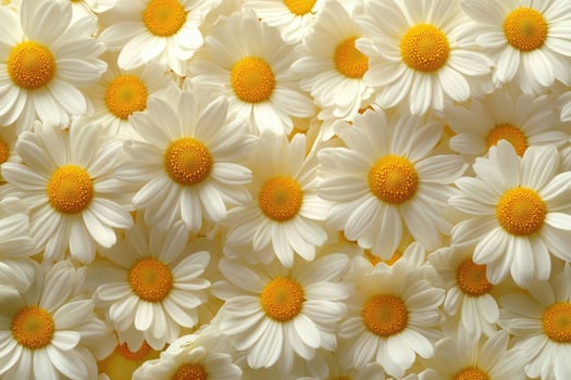 A charming display of daisies creates a fresh, sunny background. photo