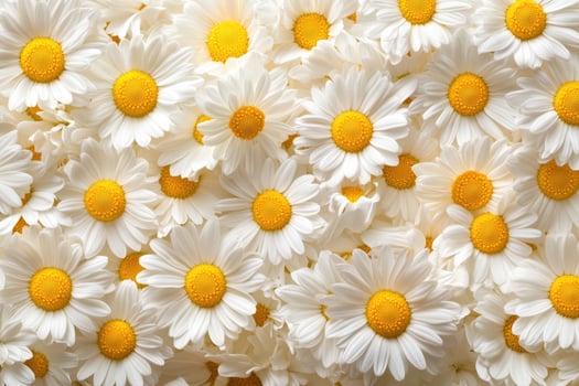 A charming display of daisies creates a fresh, sunny background. photo