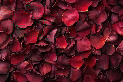 A rich collection of burgundy rose buds creates a deep, elegant background. photo
