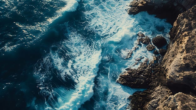 Majestic Coastal Beauty Captivating Views of Rugged Coastline, Crashing Waves, and Dramatic Cliffs photo