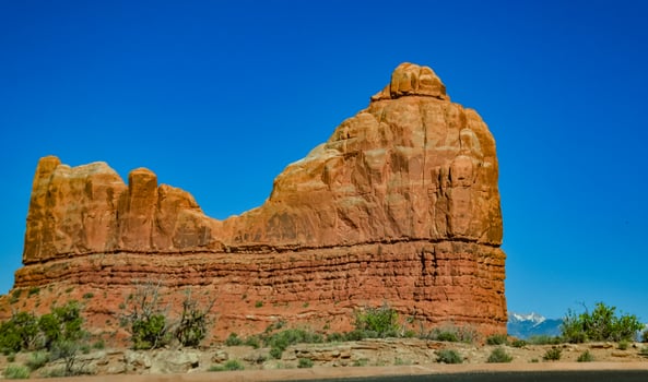 Eroded landscape, Arches National Park, Moab, Utah, US photo