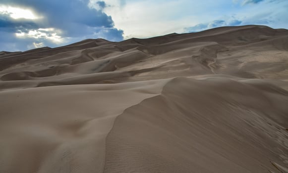 Desert landscape, Great Sand Dunes National Park, Colorado, US photo