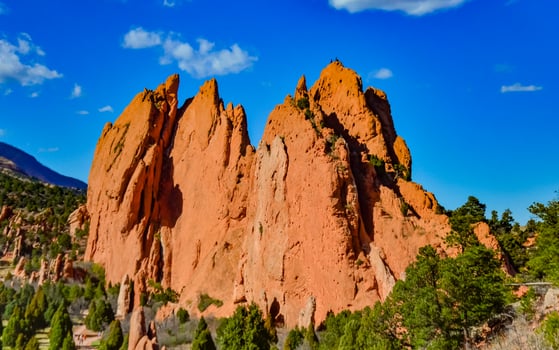 Eroded red-sandstone formations. Garden of the Gods, Colorado Springs, Colorado photo