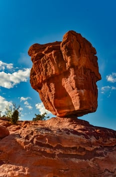 The Balanced Rock, Leaning Rock. The Garden of the Gods, Colorado, US photo