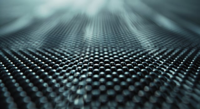Textured Black Fabric With White Dots Under Soft Lighting photo