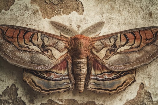 A moth resting on a wall. photo