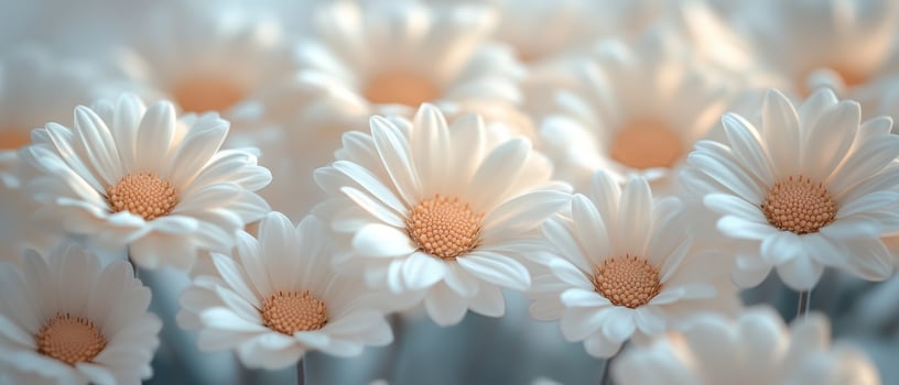 Ethereal White Daisies - Minimalist Floral Composition photo