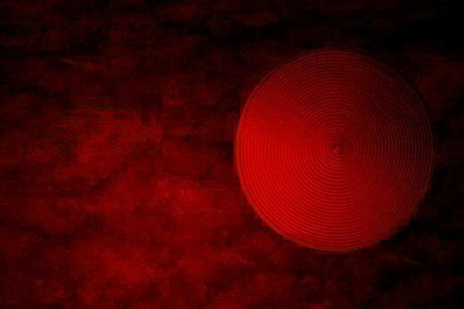 Red spiral straw circle, Far Eastern hat on red marble photo