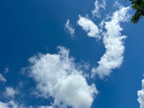 Blue sky and White cloud nature background. photo