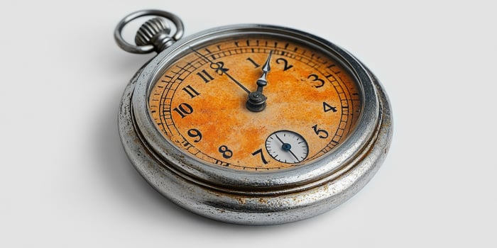 Old aged pocket watch showing the passing of time photo