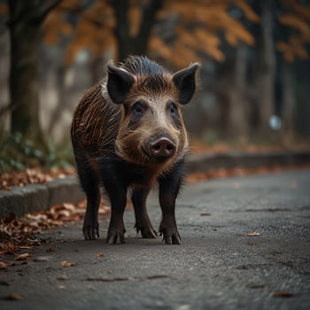 Wild Boar with tusks Hog WIldlife photo