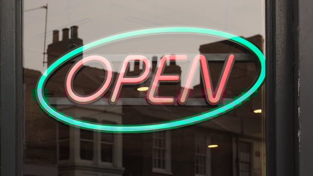 neon open sign photo