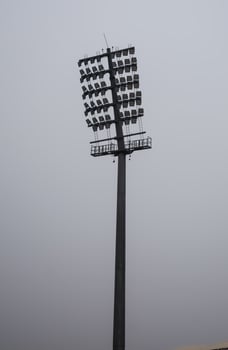 Cricket stadium flood lights poles at Delhi, India, Cricket Stadium Lights photo