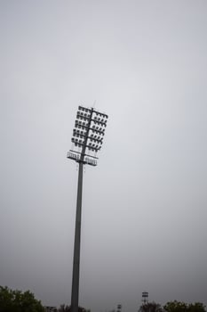 Cricket stadium flood lights poles at Delhi, India, Cricket Stadium Lights photo