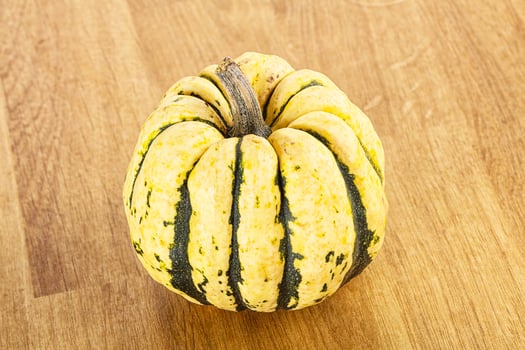 Ripe raw fresh decorative pumpkin photo