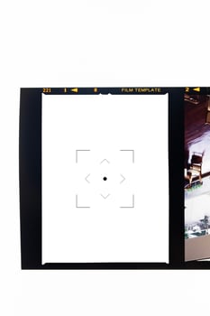 Medium format color film frame.With white space.text space. photo