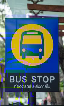 bus stop sign photo