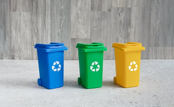 Dustbins for separate garbage photo