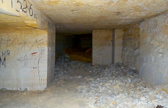 Historical inscriptions on the walls of the Odessa catacombs, historical tourist site photo