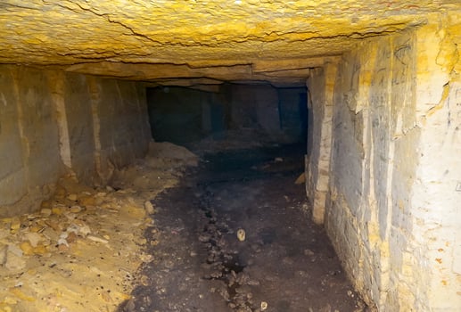 Historical inscriptions on the walls of the Odessa catacombs, historical tourist site photo