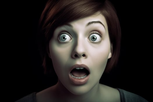 Bewildered Surprised woman. Generate Ai photo