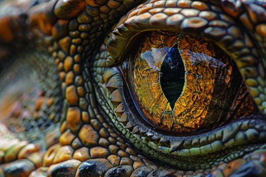 Closeup of a reptile eye and scales photo