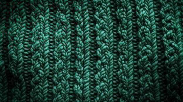 A close-up view of lush green knit fabric highlighting elegant texture photo