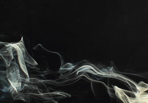 Abstract White Smoke Texture Moves on Black Background Plume of Smoke Wave Design Wallpaper. Design Element. Abstract Texture photo
