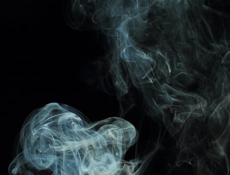 Abstract White Smoke Texture Moves on Black Background Plume of Smoke Wave Design Wallpaper. Design Element. Abstract Texture photo