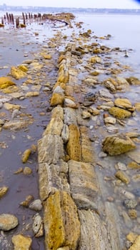 Ruins of the Ancient salt mines on the Kuyalnik estuary photo