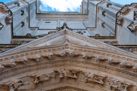 NANTES, FRANCE - SEPTEMBER 12, 2017 - architectural elements, Cathedral of St. Peter and St. Paul of Nantes, Nantes Cathedral, France photo