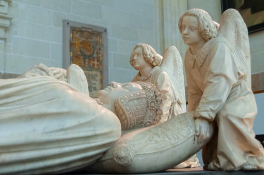 NANTES, FRANCE - SEPTEMBER 12, 2017 - Tomb of Francis II, Duke of Brittany, at the cathedral of St. Peter in Nantes, France photo