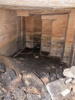 Odessa catacombs, 18th-19th century drawings on the walls photo