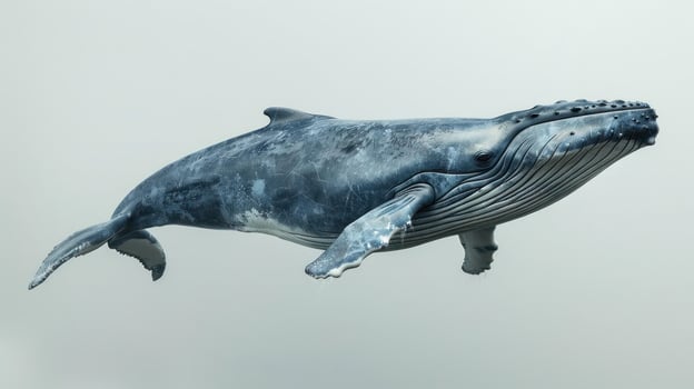 3D model of a whale with visible wake, likely for use in games or simulations. photo