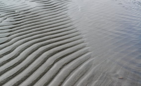 Wavy sand on the bank of the Kuyalnik estuary, south of Ukraine photo