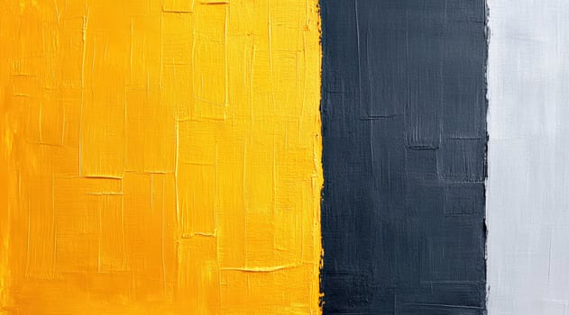 A vibrant abstract painting featuring bold yellow, deep gray, and soft white colors, perfect for modern decor and artistic expression. photo