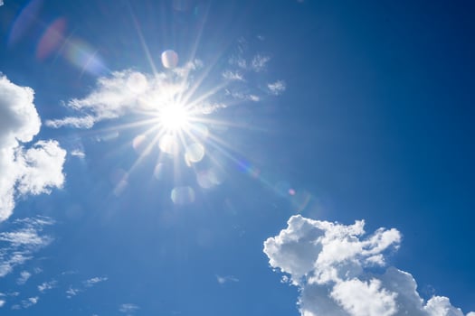 clouds and blue sunny sky, white clouds over blue sky, Aerial view, nature blue sky white cleat weather. photo