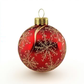 3D Christmas Ball Isolated on White Background photo
