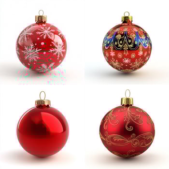 3D Christmas Ball Isolated on White Background photo
