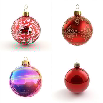 3D Christmas Ball Isolated on White Background photo