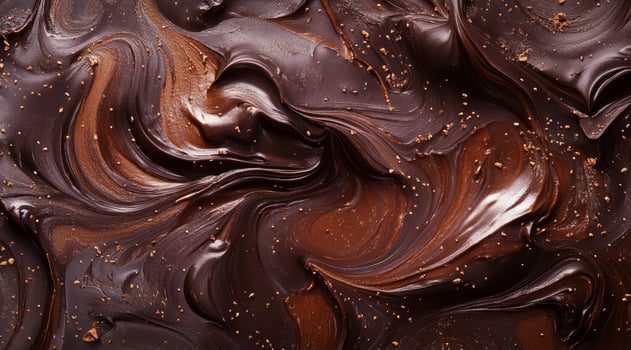 This rich melted chocolate swirl has a smooth, creamy texture, perfect for enhancing desserts and elevating culinary presentations in any chocolatethemed recipes you wish to create photo