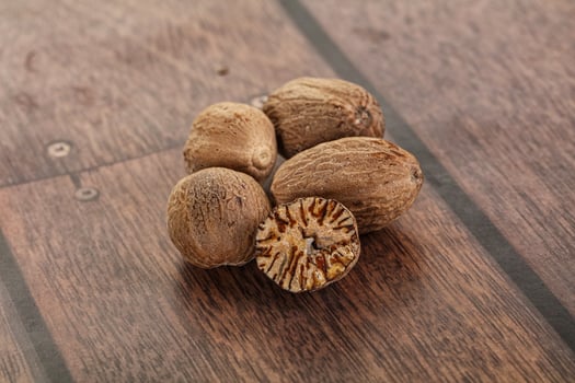 Aroma seasoning Nutmeg for cooking photo