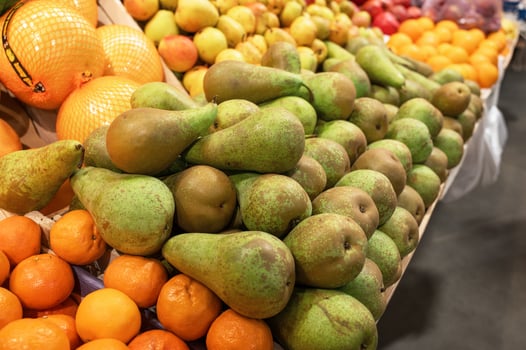 Assortment of fresh fruits photo